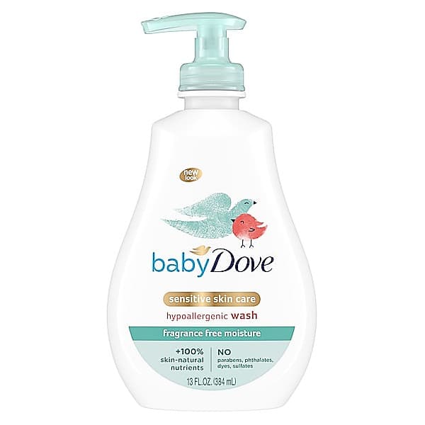 Dove Baby BW TTT Fragrance Free 4p 13z